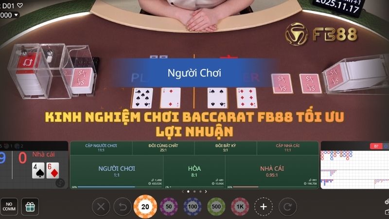 Kinh nghiệm chơi Baccarat Fb88 tối ưu lợi nhuận